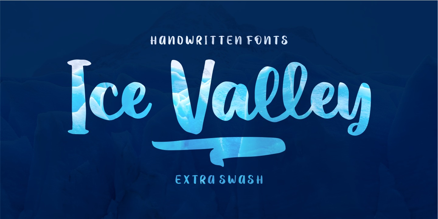 Пример шрифта Ice Valley